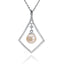 Diamond Shaped White Pearl Pendant