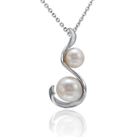 Hourglass White Pearl Pendant