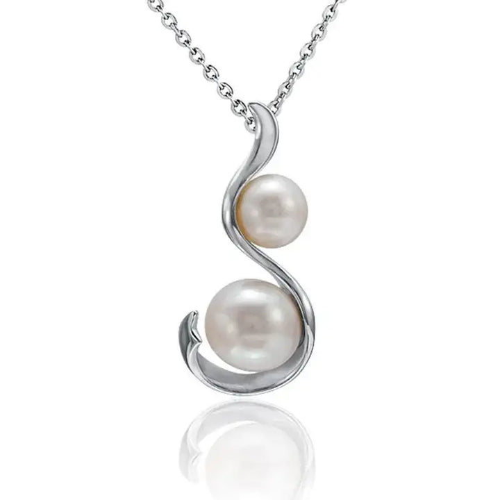 Hourglass White Pearl Pendant - Larson Jewelers