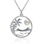 White Pearl Palm Tree Pendant
