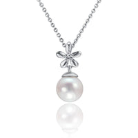 Sterling Silver White Pearl Flower Pendant