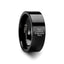 Custom Image Engraving Polished Black Tungsten Engraved Ring Jewelry - 2mm - 12mm - Larson Jewelers