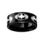 Circular Batman Dark Knight Super Hero Black Tungsten Engraved Ring - 2mm - 12mm - Larson Jewelers