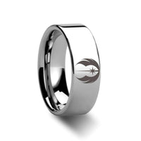 Jedi Order Symbol Star Wars Polished Tungsten Engraved Ring Jewelry - 2mm - 12mm - Larson Jewelers