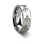 Thorsten Mandalorian Symbol Star Wars Polished Titanium Engraved Ring Jewelry - 6mm - 8mm - Larson Jewelers