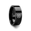 X Men Symbol Super Hero Movie Black Tungsten Engraved Ring Jewelry - 2mm - 12mm - Larson Jewelers