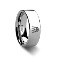 Decepticon Transformers Movie Symbol Super Hero Movie Tungsten Engraved Ring Jewelry - 2mm - 12mm - Larson Jewelers