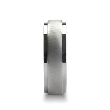 PHILOS Novell Raised Horizontal Brush Finished Silver Ring - 4mm - 10mm - Larson Jewelers