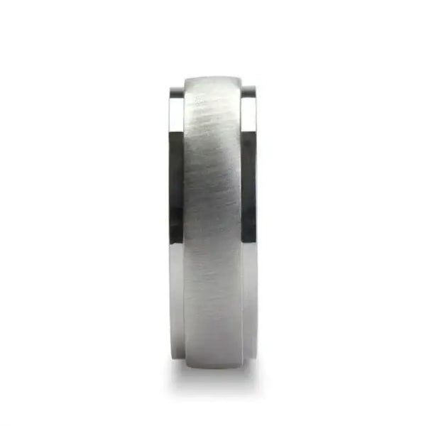 PHILOS Novell Raised Horizontal Brush Finished Silver Ring - 4mm - 10mm - Larson Jewelers