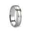 PERICLES Novell Dual Offset Milgrains Silver Wedding Ring - 4mm - 10mm - Larson Jewelers