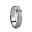 CYRIL Novell Raised Coarse Finished Silver Wedding Ring with Milgrains - 4mm - 10mm - Larson Jewelers