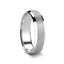 ACASIUS Novell Coarse Matte Silver Wedding Ring with Beveled Edges - 4mm - 10mm - Larson Jewelers