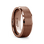 ROKA Flat Beveled Espresso Tungsten Carbide Ring with Brushed Center - 8mm