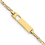 14k Cut-out Heart Figaro Link ID Bracelet - Larson Jewelers