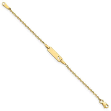 14K Children's Heart ID Bracelet - Larson Jewelers