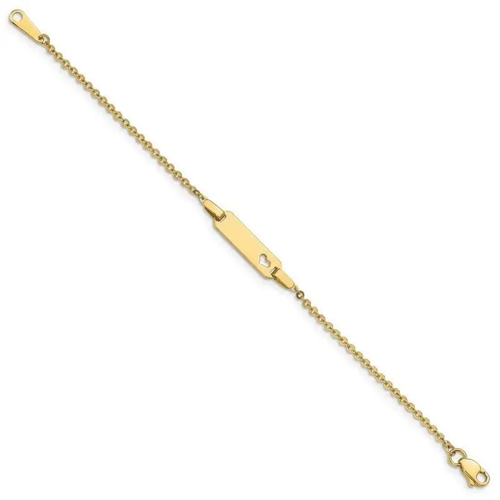 14K Children's Heart ID Bracelet - Larson Jewelers