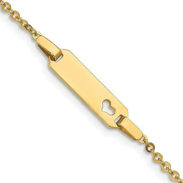 14K Children's Heart ID Bracelet - Larson Jewelers