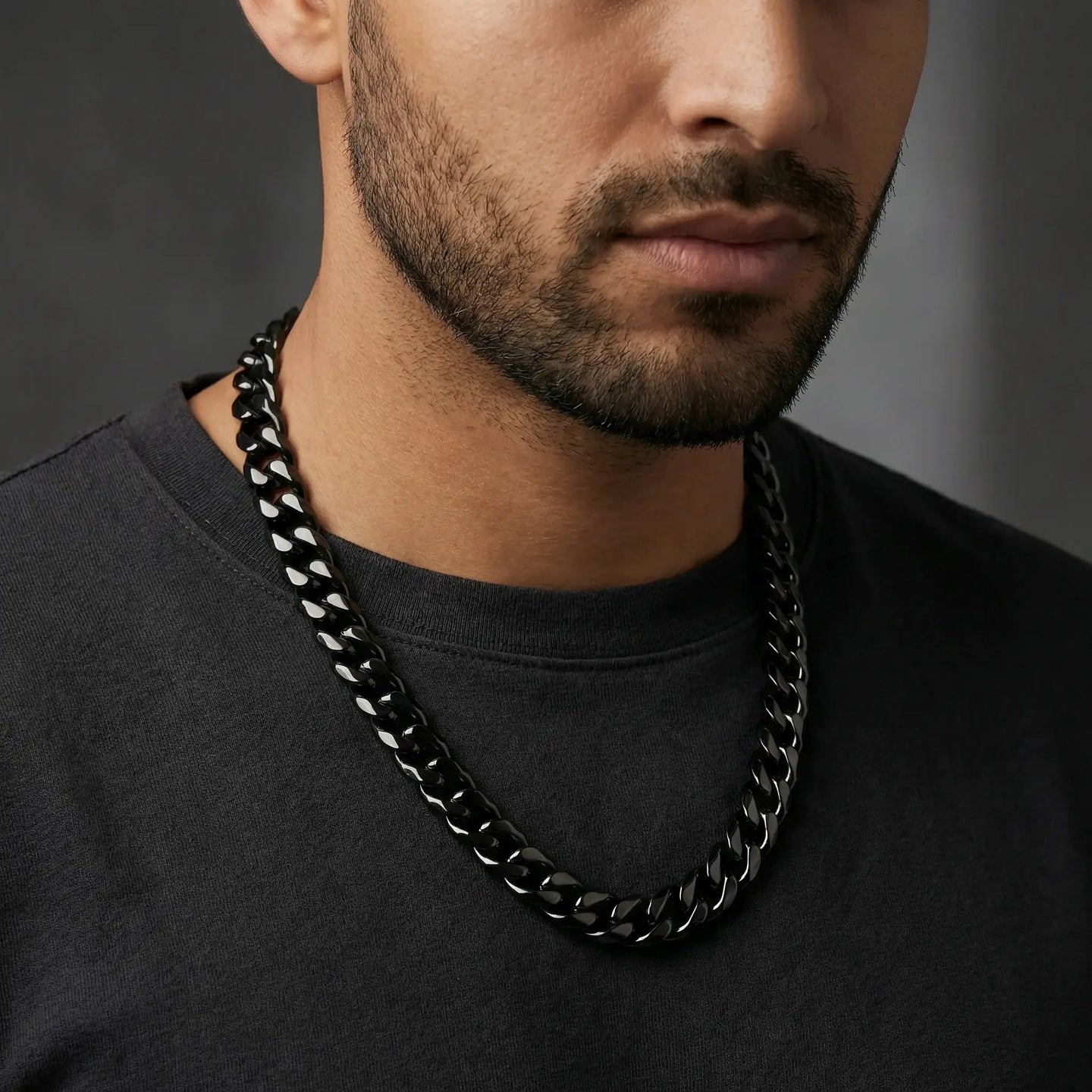 Black Stainless Steel 14mm Chain - 22 Inch - Larson Jewelers