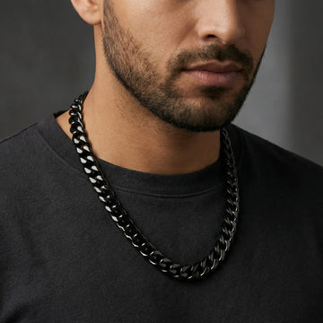 Black Stainless Steel 14mm Chain - 22 Inch - Larson Jewelers