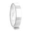 LUCENT Flat Polish Finished White Ceramic Wedding Ring - 6mm & 8mm - Larson Jewelers