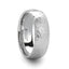CHANDLER Domed Hammered Finish White Tungsten Ring - 6mm or 8mm - Larson Jewelers
