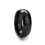 DAVINA Polished Diamond Faceted Black Ceramic Ring for Women - 2 mm - Larson Jewelers
