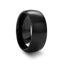 AUTUMN Black Domed Shaped Brush Finished Ceramic Wedding Ring for Ladies - 2 mm - Larson Jewelers