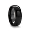 LAUREEN Black Domed Shaped Ceramic Wedding Ring for Her - 2 mm - Larson Jewelers