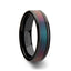 BARRACUDA Black Ceramic Ring with Bevels and Blue-Purple Color Changing Inlay - 6mm - 10mm - Larson Jewelers