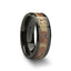 FOX Beveled Black Ceramic Ring with Real Military Style Desert Camo - 8mm - Larson Jewelers