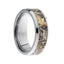 FALCONER Beveled Titanium Ring with Real Tree Camouflage Inlay by Lashbrook - 8 mm - Larson Jewelers