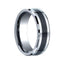 VENATOR Benchmark Beveled Tungsten Carbide Ring with Black Ceramic Inlay - 7 mm - Larson Jewelers