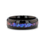 COSMIC Black Tungsten Ring with Crushed Alexandrite and Dark Blue & Purple Crushed Goldstone - 4mm - 8mm - Larson Jewelers