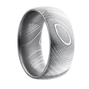 IZO Damascus Steel Sandblasted Ring by Lashbrook Designs - 10mm - Larson Jewelers