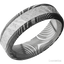 Flat twist with Acid Finish and Meteorite Inlay - 7MM - Larson Jewelers