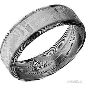 Tightweave with Acid Finish and Meteorite Inlay - 7MM - Larson Jewelers