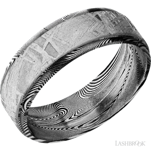 Tightweave with Acid Finish and Meteorite Inlay - 7MM - Larson Jewelers