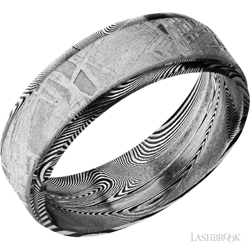 Tightweave with Acid Finish and Meteorite Inlay - 7MM - Larson Jewelers