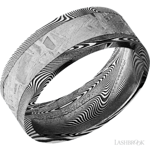 Tightweave with Acid Finish and Meteorite Inlay - 8MM - Larson Jewelers