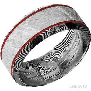 Tightweave with Acid Finish and Meteorite Inlay - 9MM - Larson Jewelers