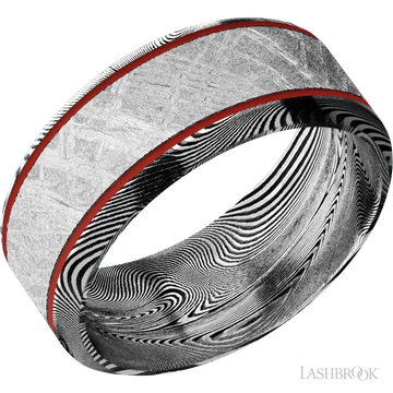 Tightweave with Acid Finish and Meteorite Inlay - 9MM - Larson Jewelers