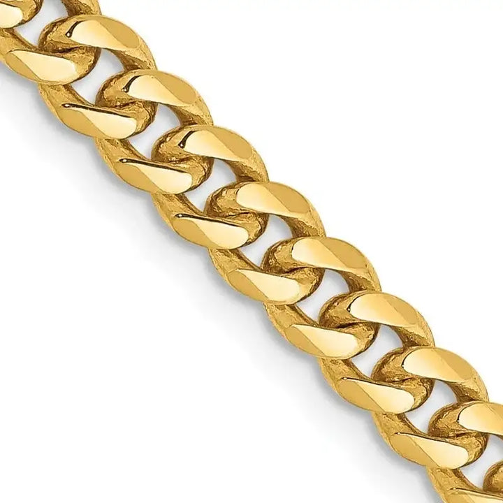 14K 4.25mm Solid Miami Cuban Link with Lobster Clasp Chain Necklace - Larson Jewelers