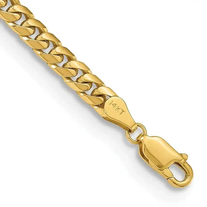 14K 4.3mm Solid Miami Cuban Link with Lobster Clasp Bracelet - Larson Jewelers