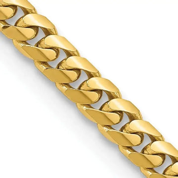 14K 5mm Solid Miami Cuban Link with Lobster Clasp Chain Necklace - Larson Jewelers