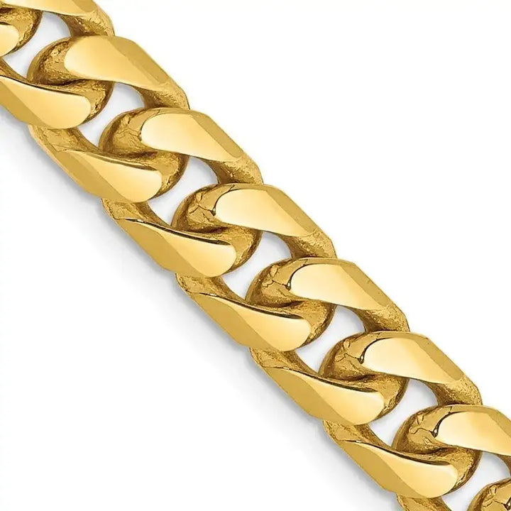14K 6.25mm Solid Miami Cuban Link with Lobster Clasp Chain Necklace - Larson Jewelers