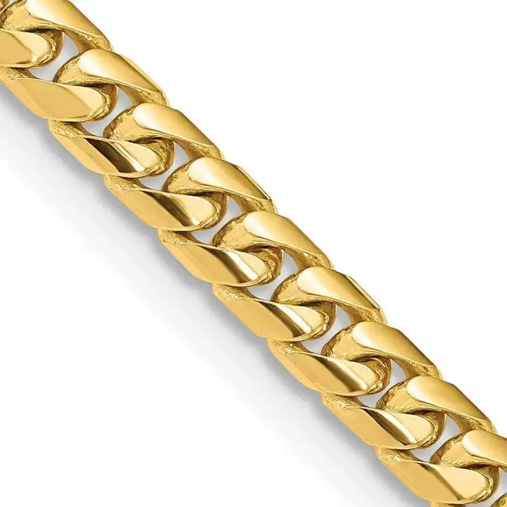 14K 8.5 inch 6.75mm Solid Miami Cuban Link with Lobster Clasp Chain Bracelet - Larson Jewelers