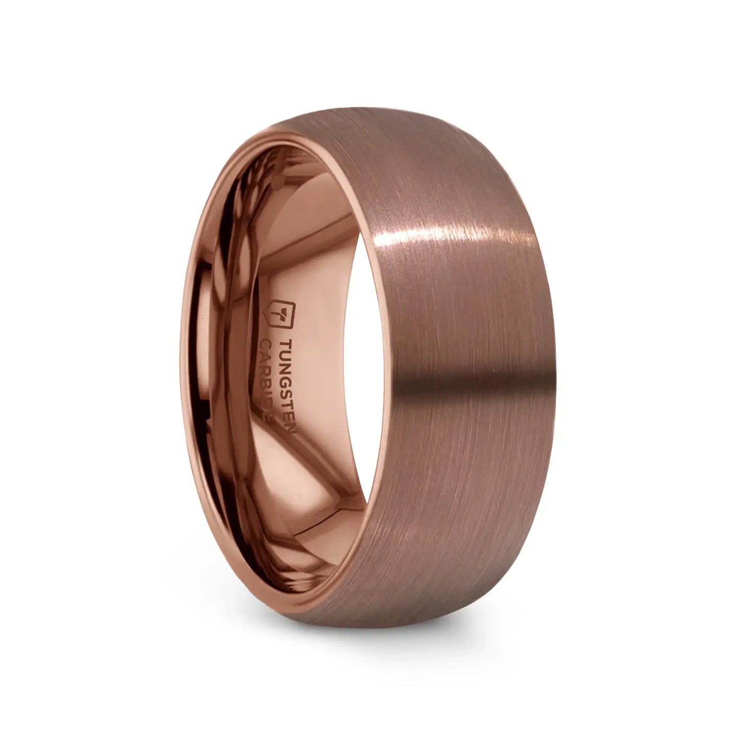 JAVA Domed with Brushed Finish Espresso Tungsten Band - 8mm - Larson Jewelers
