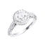 MADELEINE Halo Style Four Prong Lab Diamond Engagement Ring with Round Stone Setting in 14K White Gold - Larson Jewelers