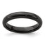Edward Mirell Titanium Black Ti Polished Domed 4mm Band - Larson Jewelers