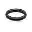 Edward Mirell Titanium Black Ti Triple Domed Grooved Edges 4mm Band - Larson Jewelers